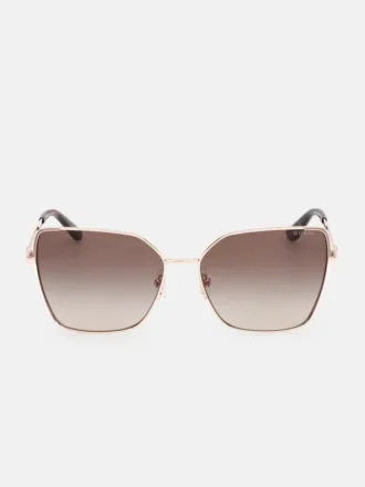 Geometrische Metall-Sonnenbrille im Schmetterlingsdesign