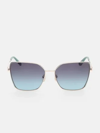 Geometrische Metall-Sonnenbrille im Schmetterlingsdesign