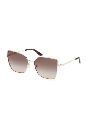 Geometrische Metall-Sonnenbrille im Schmetterlingsdesign