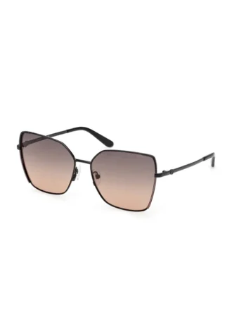 Geometrische Metall-Sonnenbrille im Schmetterlingsdesign