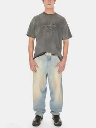 Gewaschenes T-Shirt mit Grafik