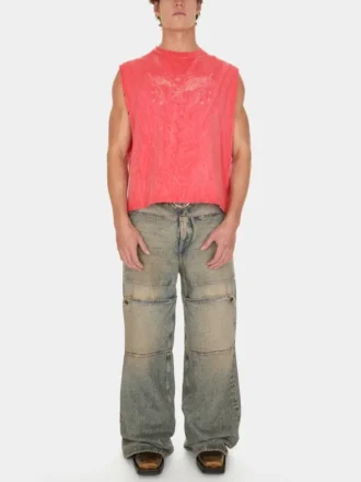 Gewaschenes Tanktop mit Grafik