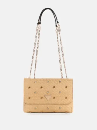 Giully II Raffia-Strass-Wandelbare Tasche