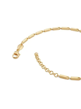 Goldfarbene Halskette mit quadratischen Gliedern