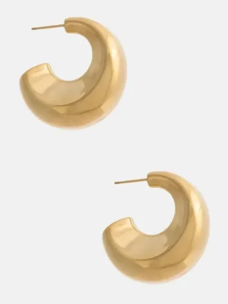 Goldfarbene, leichte Creolen
