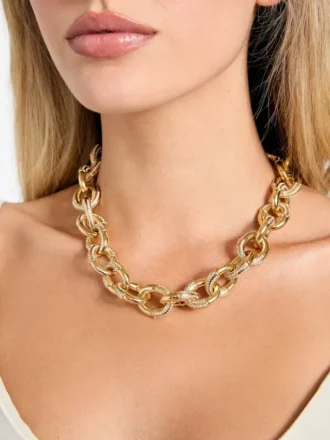 Goldfarbene Pava-Gliederkette