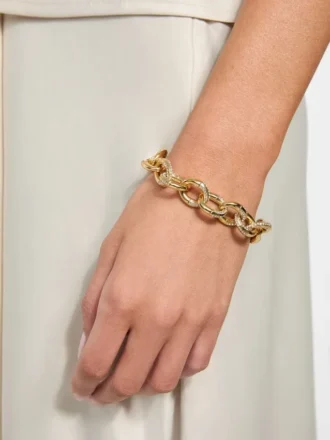 Goldfarbenes Pava-Gliederarmband