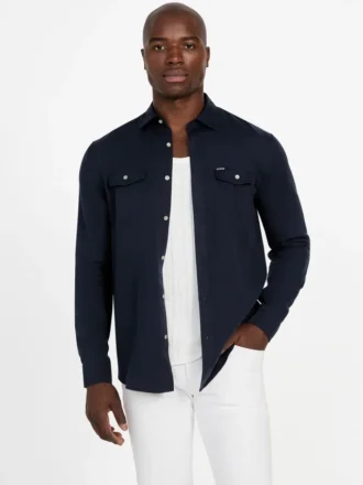 Hemd aus gewaschenem Twill