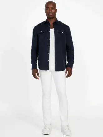 Hemd aus gewaschenem Twill