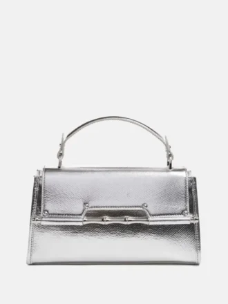Iris Tasche aus Metallic-Leder mit Tragegriff