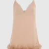 Öko-Mini-Feder-Slip-Kleid Öko-Mini-Feder-Slip-Kleid