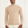 Öko-Rautenmuster-Rollkragen-Pullover