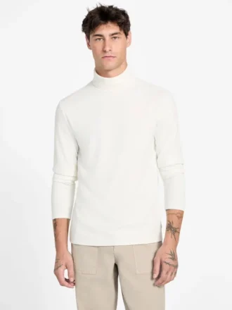 Öko-Viskose-Misch-Shirt mit Rippstrick