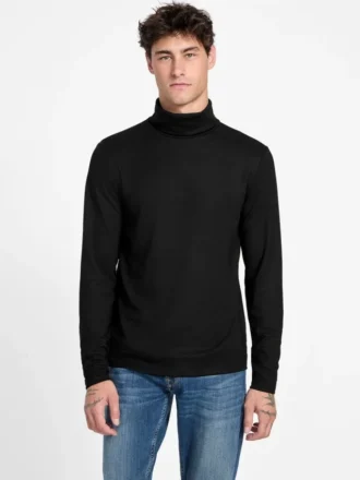 Öko-Viskose-Misch-Shirt mit Rippstrick