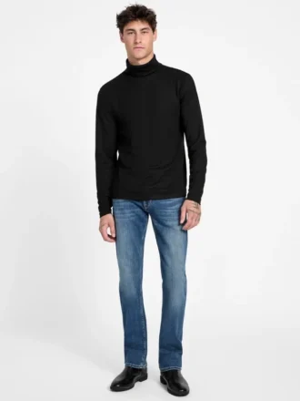 Öko-Viskose-Misch-Shirt mit Rippstrick