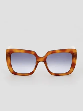 Kunststoff-Sonnenbrille mit quadratischem Logo-Print