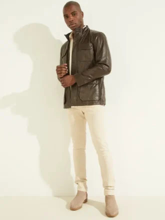 Leder-Feldjacke Leder-Feldjacke