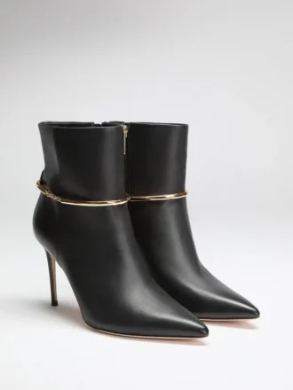 Leder-Stiefelette mit Armband