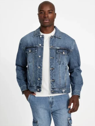 Lässige Denim-Trucker-Jacke