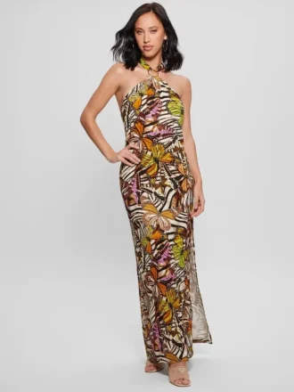 Maxikleid mit Ring-Print