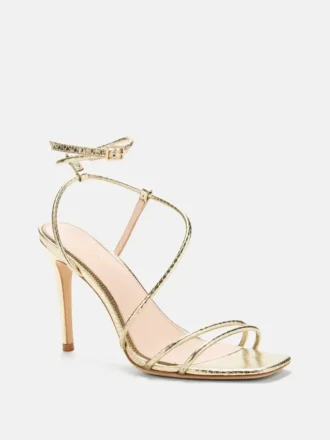Metallic-Leder-Riemchen-Pumps & High Heels