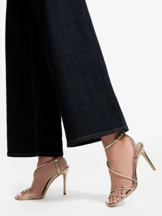 Metallic-Leder-Riemchen-Pumps & High Heels
