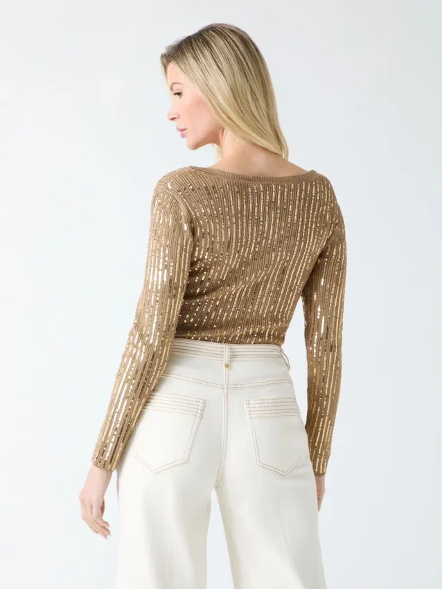 Musique-Pailletten-Pullover Musique-Pailletten-Pullover