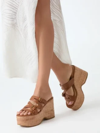Open-Toe-Keilabsatzschuhe