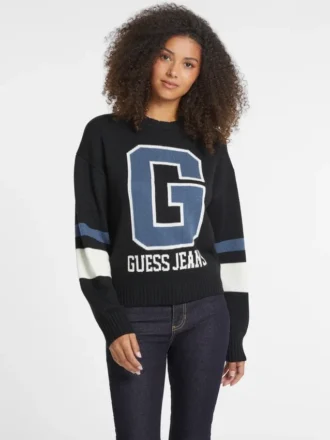 Pullover aus Wollmischung mit Logo