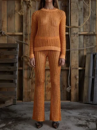 Pullover mit offenem Strickmuster