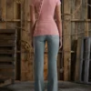 Denim-Hose mit Ösen und niedriger Leibhöhe