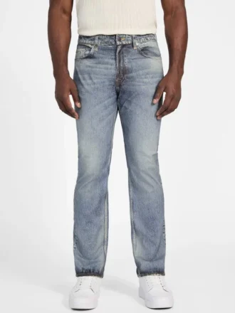 Rodeo bedruckte Straight-Jeans in Regular-Fit