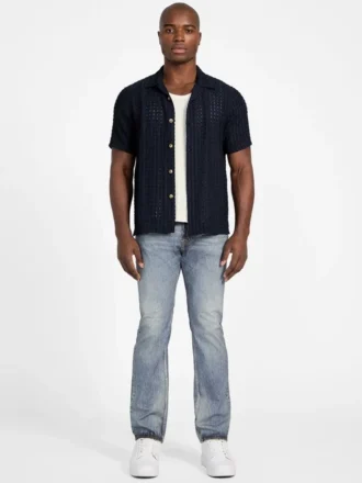 Rodeo bedruckte Straight-Jeans in Regular-Fit