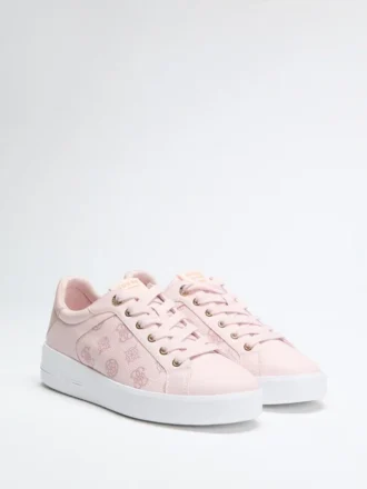 Ronii Low-Top-Sneaker mit eingeprägter Peony-Blume