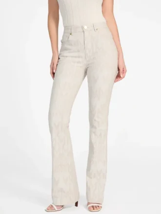 Sarah Monogram Flared Denim Hose Sarah Monogram Flared Denim Hose