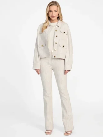 Sarah Monogram Flared Denim Hose Sarah Monogram Flared Denim Hose