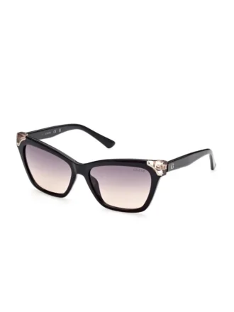 Schildpattfarbene Kunststoff-Sonnenbrille in quadratischer Form