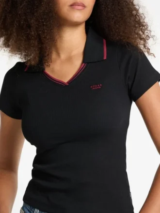 Schmal geschnittenes Polohemd mit gesticktem Logo