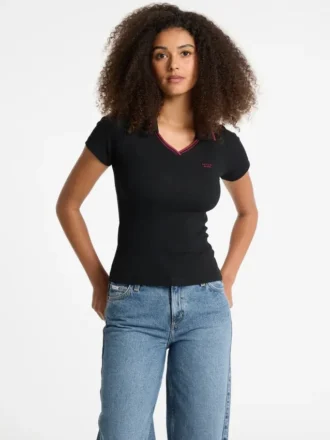 Schmal geschnittenes Polohemd mit gesticktem Logo