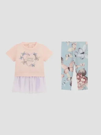 Schmetterlings-T-Shirt und Leggings im Set (0–24 Monate)