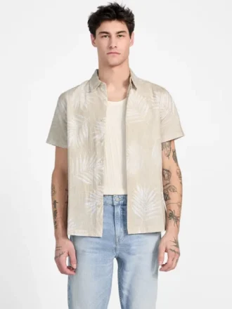 Slub-gewebtes Palm-Hemd