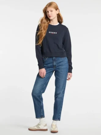 Sweatshirt mit Rundhalsausschnitt und Stickerei