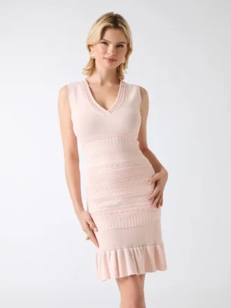 Syria-Pulloverkleid mit Wellenkante