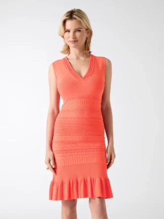 Syria-Pulloverkleid mit Wellenkante