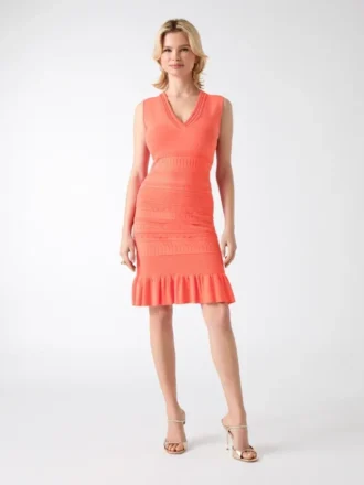 Syria-Pulloverkleid mit Wellenkante