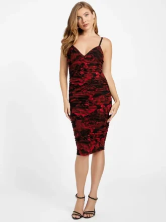 Talitha-Kleid aus bedrucktem Mesh