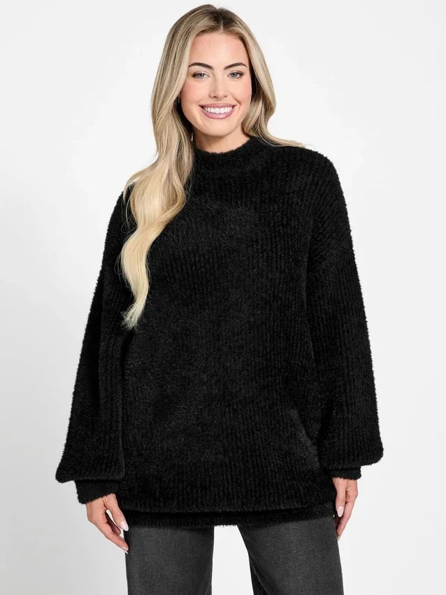Torri Tuniken-Pullover aus Kunstfell Torri Tuniken-Pullover aus Kunstfell
