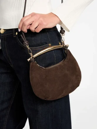 Victoria Mini-Hobo-Tasche aus Leder
