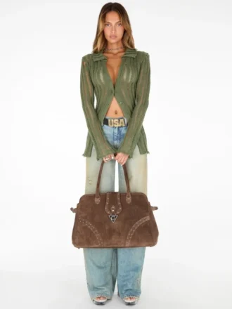 Leder-Tasche mit Schnalle