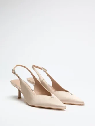 Yannick Satin-Kitten-Pumps & High Heels